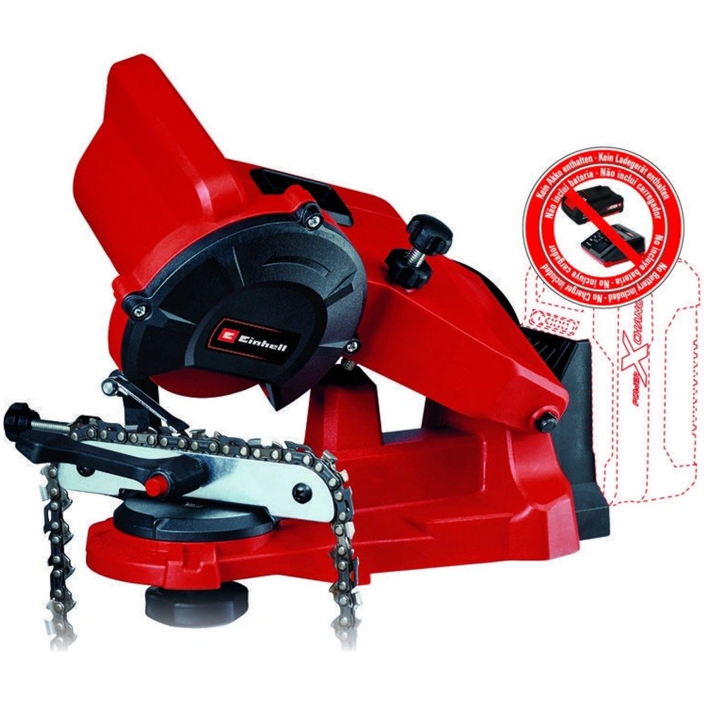 Einhell GE-CS 18 Li The cordless saw chain sharpener quickly and gently sharpens commonly available chains for chain saws