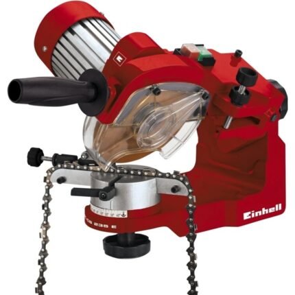 Saw chain sharpener - electric sharpener 235 W, with swinging grinding head and illuminated working area -