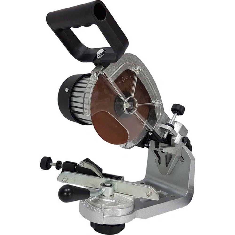 MAR-POL M79104 Chain sharpener 160W MAR-POL M79104 CHAIN GRINDER The device has an adjustable vice, so you can easily set the desired grinding angle,