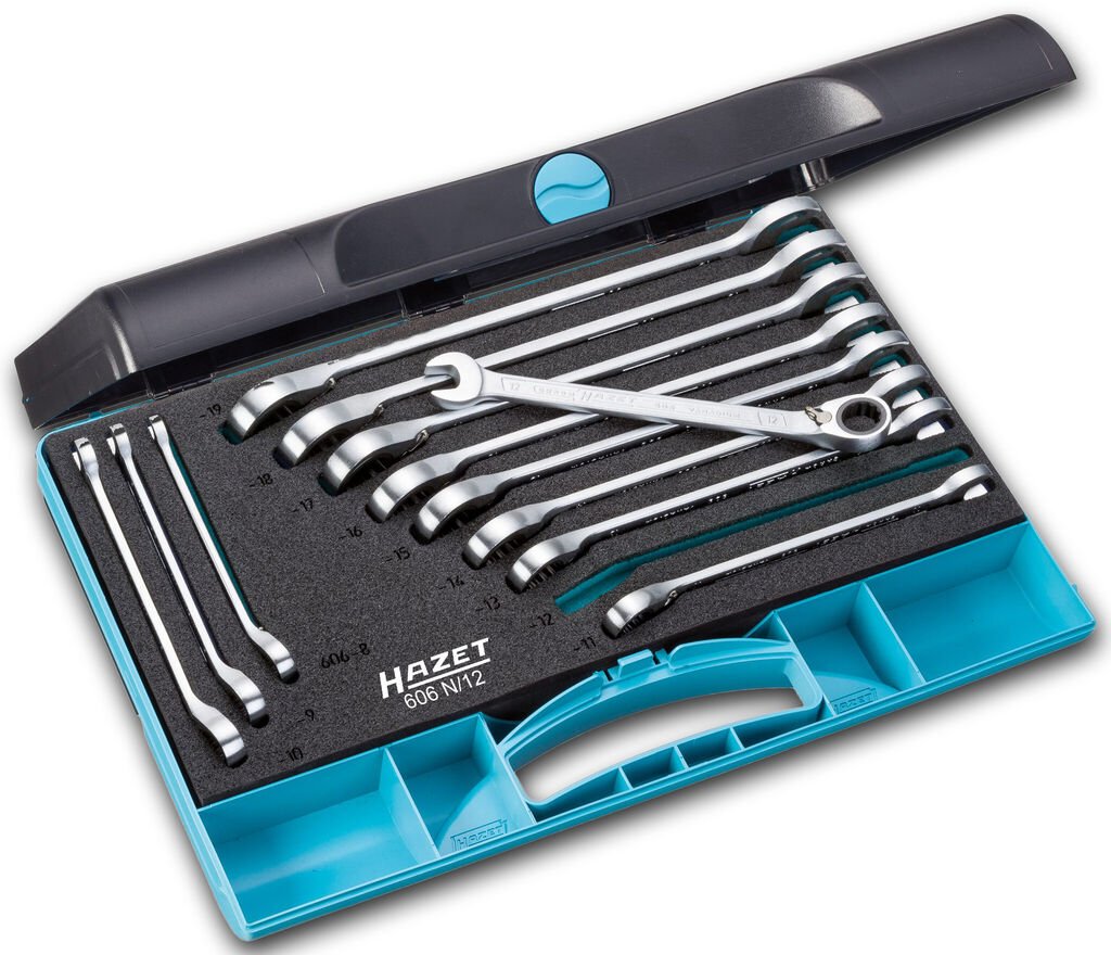 606n_12-1-schatten_798816 HAZET ratchet ring wrench set No. 606N/12