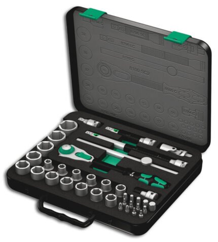 WERA socket set 1/2" ZYKLOP 37-piece, in sturdy metal case