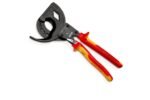 KNIPEX cable cutter ratchet 320mm, VDE, 2-component handles