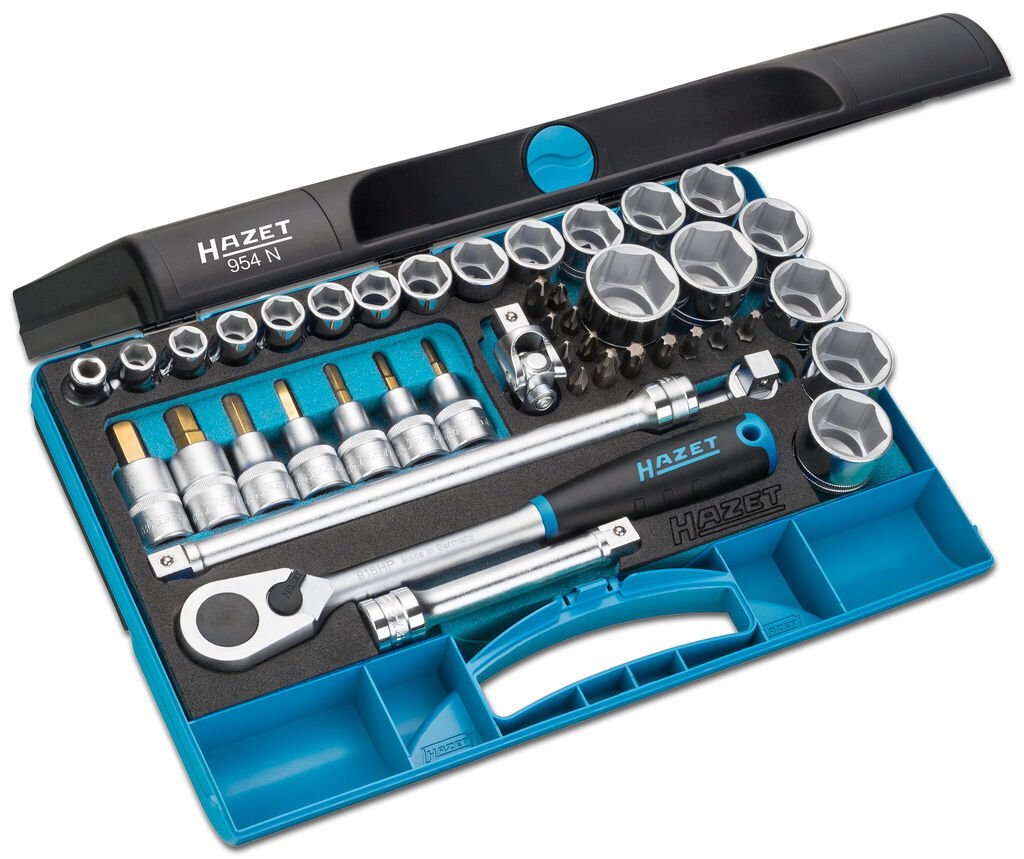 954n-1-schatten_801944 HAZET socket wrench set 1/2" / 1/4" No. 954 N