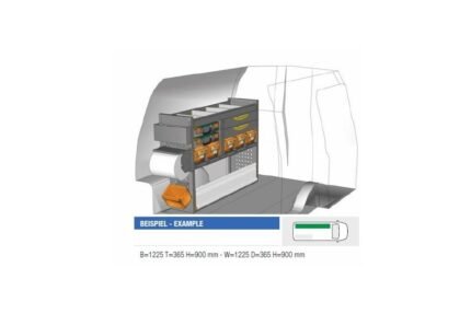 Brillmobil in-vehicle equipment Volkswagen Caddy from 2015 driver's side 1225x365x900 mm (Block 01)