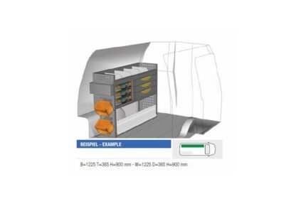 Brillmobil in-vehicle equipment Volkswagen Caddy from 2015 driver's side 1225x365x900 mm (Block 02)