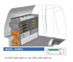Brillmobil in-vehicle equipment Volkswagen Caddy from 2015 driver's side 1225x365x900 mm (Block 02)