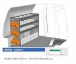 Brillmobil in-vehicle equipment Volkswagen Caddy from 2015 driver's side 1225x365x900 mm (Block 03)