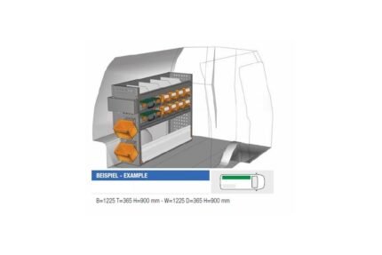 Brillmobil in-vehicle equipment Volkswagen Caddy from 2015 driver's side 1225x365x900 mm (Block 06)