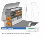 Brillmobil in-vehicle equipment Volkswagen Caddy from 2015 driver's side 1225x365x900 mm (Block 06)