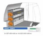 Brillmobil in-vehicle equipment Volkswagen Caddy from 2015 driver's side 1225x365x900 mm (Block 07)