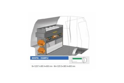 Brillmobil in-vehicle equipment Volkswagen Caddy from 2015 driver's side 1225x365x900 mm (Block 09)