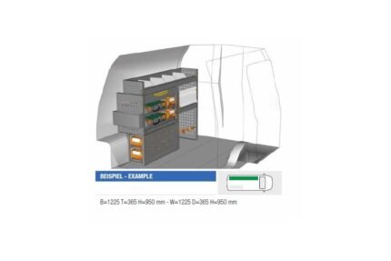 Brillmobil in-vehicle equipment Volkswagen Caddy from 2015 driver's side 1225x365x900 mm (Block 12)