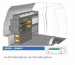 Brillmobil in-vehicle equipment Volkswagen Caddy from 2015 driver's side 1225x365x900 mm (Block 12)
