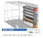 Brillmobil in-vehicle equipment Volkswagen Crafter from 2017 passenger side 1524x365x1700 mm (Block 01)