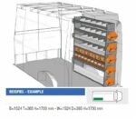 Brillmobil in-vehicle equipment Volkswagen Crafter from 2017 passenger side 1524x365x1700 mm (Block 02)