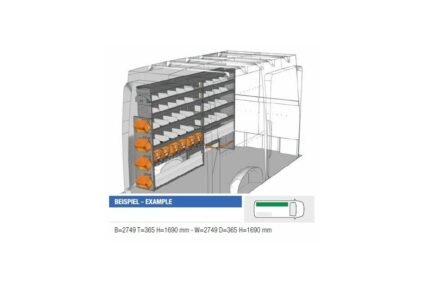 Brillmobil in-vehicle equipment Volkswagen Crafter from 2017 driver's side 2749x365x1690 mm (Block 01)
