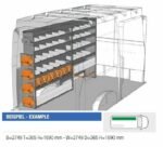 Brillmobil in-vehicle equipment Volkswagen Crafter from 2017 driver's side 2749x365x1690 mm (Block 01)