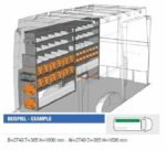 Brillmobil in-vehicle equipment Volkswagen Crafter from 2017 driver's side 2749x365x1690 mm (Block 02)