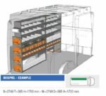 Brillmobil in-vehicle equipment Volkswagen Crafter from 2017 passenger side 2749x365x1690 mm (Block 03)