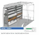 Brillmobil in-vehicle equipment Volkswagen Crafter from 2017 driver's side 2749x365x1690 mm (Block 04)