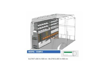 Brillmobil in-vehicle equipment Volkswagen Crafter from 2017 driver's side 2749x365x1690 mm (Block 05)