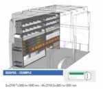 Brillmobil in-vehicle equipment Volkswagen Crafter from 2017 driver's side 2749x365x1690 mm (Block 05)