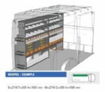 Brillmobil in-vehicle equipment Volkswagen Crafter from 2017 driver's side 2749x365x1690 mm (Block 06)