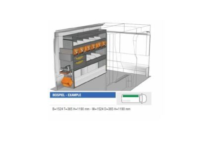 Brillmobil in-vehicle equipment Toyota Proace from 2016 driver's side 1524x365x1190 mm (Block 08)