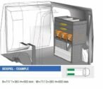 Brillmobil in-vehicle equipment Mercedes Benz Citan from 2012 passenger side 717x365x900 mm (Block 03)