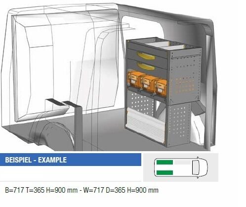 ka_0709_03_119554 Brillmobil in-vehicle equipment Mercedes Benz Citan from 2012 passenger side 717x365x900 mm (Block 03)
