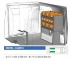 Brillmobil in-vehicle equipment Mercedes Benz Citan from 2012 passenger side 717x365x900 mm (Block 04)