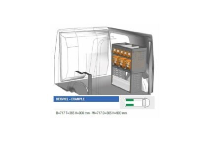 Brillmobil in-vehicle equipment Mercedes Benz Citan from 2012 passenger side 717x365x900 mm (Block 05)