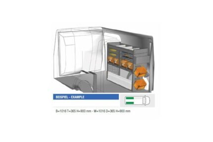Brillmobil in-vehicle equipment Renault Kangoo from 2012 passenger side 1016x365x900 mm (Block 01)