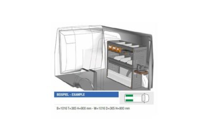 Brillmobil in-vehicle equipment Renault Kangoo from 2012 passenger side 1016x365x900 mm (Block 05)