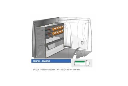 Brillmobil in-vehicle equipment Mercedes Benz Citan from 2012 driver's side 1225x365x1000 mm (Block 02)