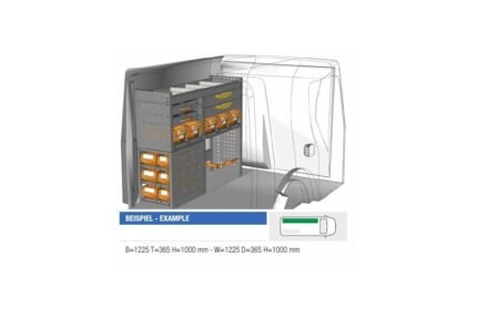 Brillmobil in-vehicle equipment Mercedes Benz Citan from 2012 driver's side 1225x365x1000 mm (Block 05)