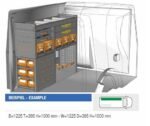 Brillmobil in-vehicle equipment Mercedes Benz Citan from 2012 driver's side 1225x365x1000 mm (Block 05)