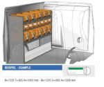 Brillmobil in-vehicle equipment Mercedes Benz Citan from 2012 driver's side 1225x365x1000 mm (Block 06)