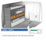 Brillmobil in-vehicle equipment Renault Kangoo from 2012 driver's side 1524x365x1000 mm (Block 01)