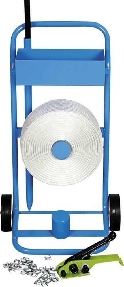 BANHOLZER + WENZ kraftband strapping set 16 mm with dispenser