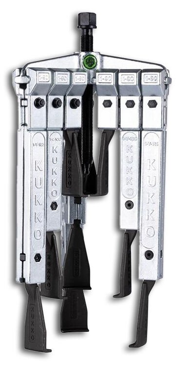 KUKKO universal puller, three-armed mod. 20-10-SP, clamping width/depth: 120/100-200-250 m