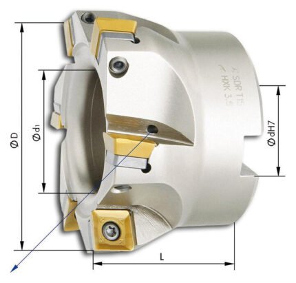 PREMIO corner cutter head 90 degrees with IK D 80mm Z 6 for SDMT12