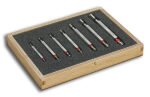 BOSS thread plug gauge set, 7 pieces in wooden case M3-M13