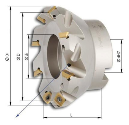 PREMIO face milling cutter 45 degrees with IK D 50mm Z 5