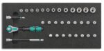WERA tool module 1/3 socket wrench 1/4" cyclop and holding function