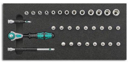 WERA tool module 1/3 socket wrench 1/4" cyclop and holding function