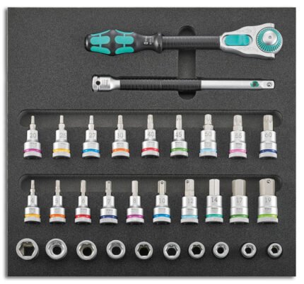 WERA tool module 1/3 socket wrench 1/2" cyclop and holding function
