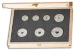 BOSS threaded ring gauge set, 7 pieces in wooden case M3-M12