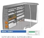 Brillmobil in-vehicle equipment Mercedes Benz Sprinter from 2018 driver's side 2749x365x1690 mm (Block 03)