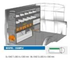 Brillmobil in-vehicle equipment Volkswagen Transporter T6 driver's side 1942x365x1290 mm (Block 02)